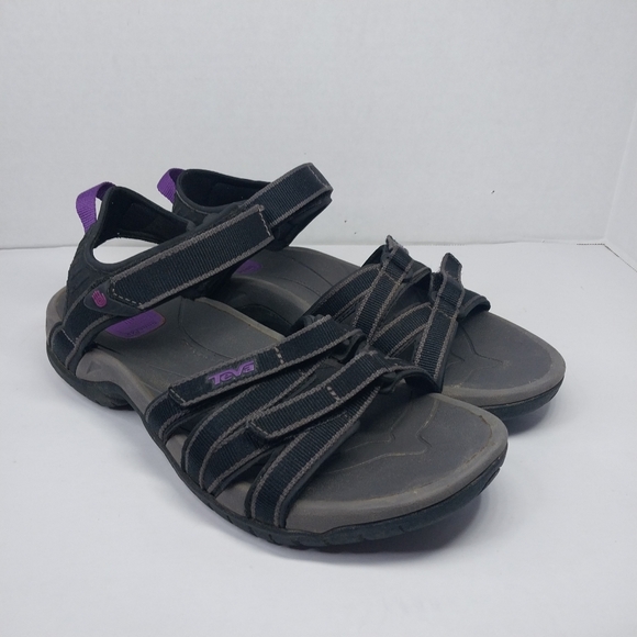 Teva Tirra Women’s Size 7 Black/Purple Sport Active Water Shoe Hiking Sandals - Picture 1 of 16